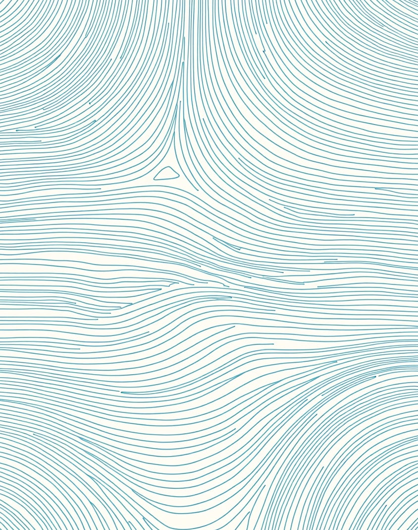 Abstract Blue Line Flow Rug