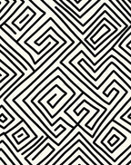 Black and White Maze Pattern Rug