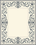 Elegant Scrollwork Floral Pattern Rug