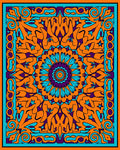 Vibrant Mandala Floral Medallion Design Rug