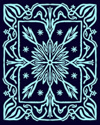Ornate Abstract Nordic Floral Pattern Rug