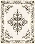 Classic Floral Scrollwork Motif Rug