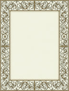 Ornate Floral Border Rug
