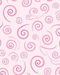 Whimsical Pink Swirls Soft Background Rug