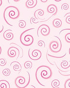 Whimsical Pink Swirls Soft Background Rug