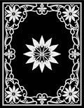 Ornate Floral Patterned Contrast Rug