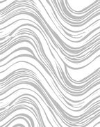 Modern Abstract Wavy Stripe Design Rug