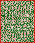Abstract Red White Swirl Green Background Rug