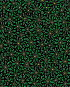 Green Floral Scatter Garden Rug