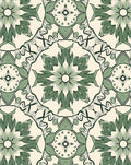 Green Floral Mandala Pattern Design Rug