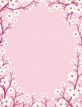 Pink Cherry Blossom Branches Rug