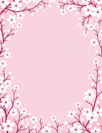 Pink Cherry Blossom Branches Rug