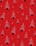 Red White Pine Christmas Tree Scatter Rug