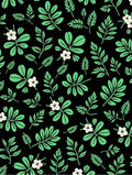 Green Leaf Flower Pattern Rug