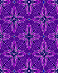 Ornate Purple Floral Geometric Pattern Rug