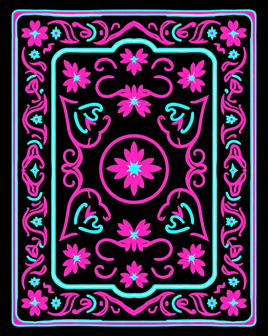 Retro Floral Swirls Rug