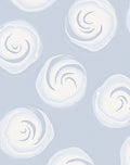 Soft Blue Swirling Cloud Abstracts Rug