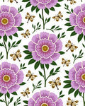 Floral Butterfly Pattern Design Rug