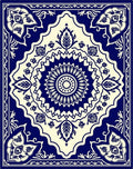 Classic Floral Mandala Design Rug