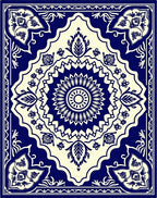 Classic Floral Mandala Design Rug