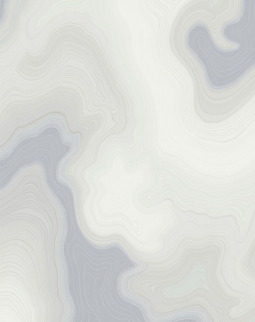 Soft Gray and White Agate Waves Rug