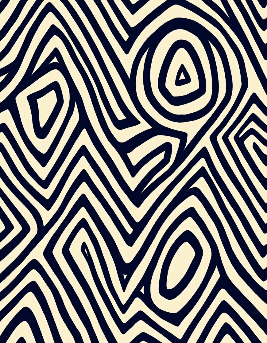 Abstract Maze Pattern Rug