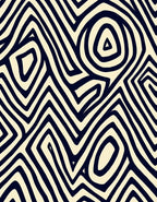 Abstract Maze Pattern Rug