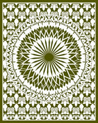 Intricate Radial Pattern Design Rug