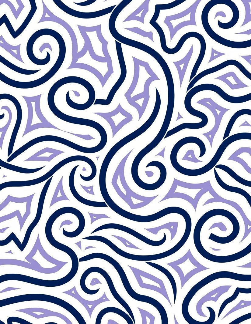 Bold Swirls Graphic Pattern Rug