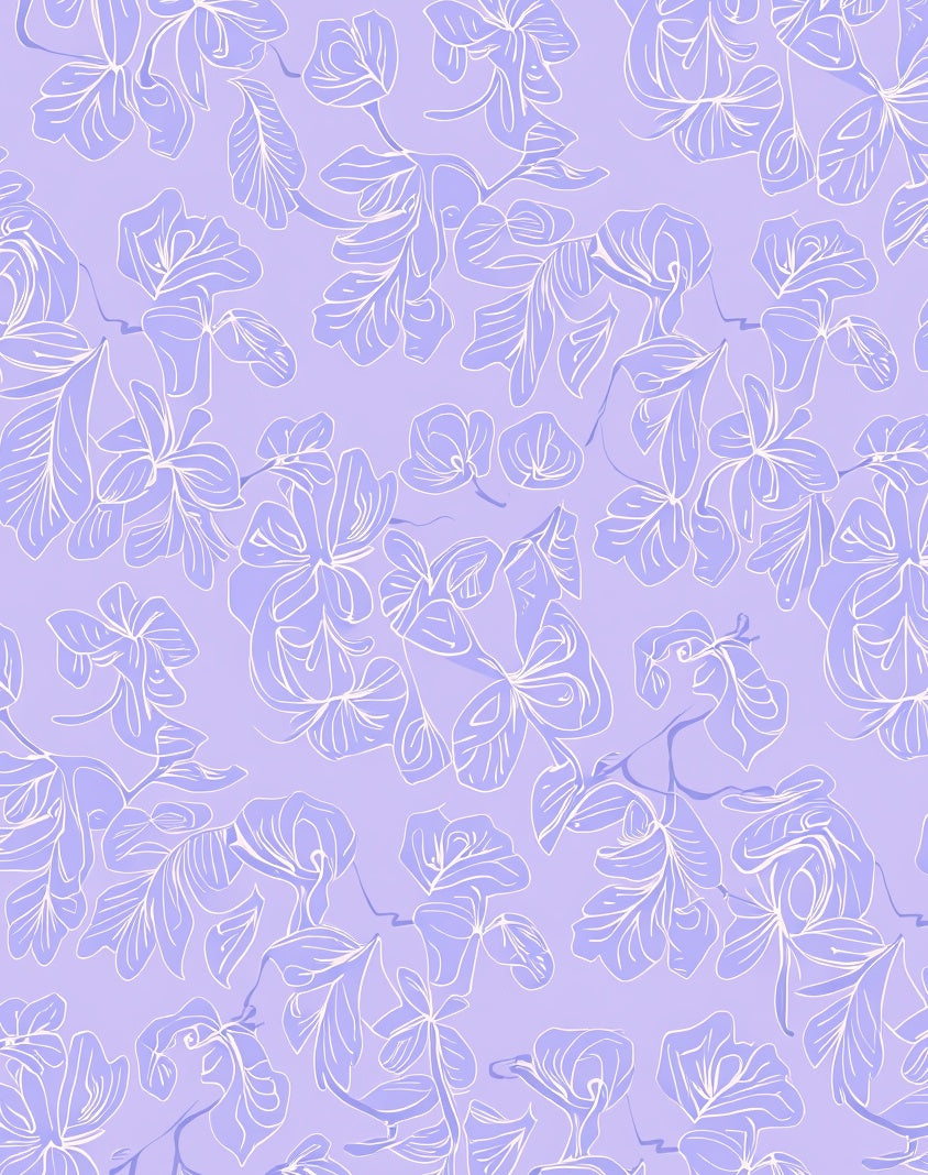 White Floral Vine Pattern Rug