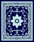 Elegant Floral Vine Medallion Design Rug