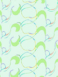 Light Green Abstract Swirls Rug