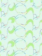 Light Green Abstract Swirls Rug