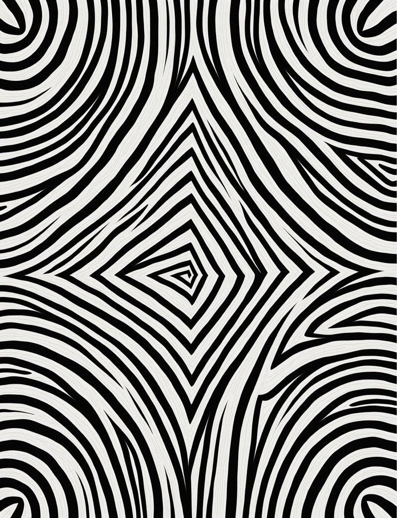 Bold Black White Zebra Stripes Rug