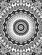 Intricate Black White Mandala Pattern Rug