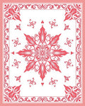 Coral Floral Mandala Design Rug
