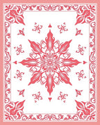 Coral Floral Mandala Design Rug