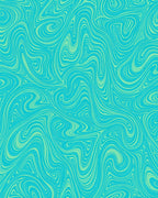 Abstract Swirl Aqua Design Rug