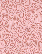 Abstract Wavy Topographic Pattern Rug