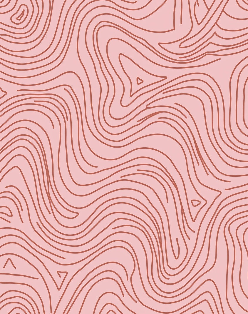 Abstract Wavy Topographic Pattern Rug