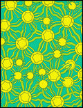 Radiant Sunburst Pattern Wallpaper Rug