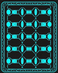 Futuristic Geometric Neon Pattern Rug