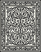 Intricate Stylized Floral Scrolls Rug