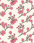 Pink Blossom Branches Detailed Pattern Rug