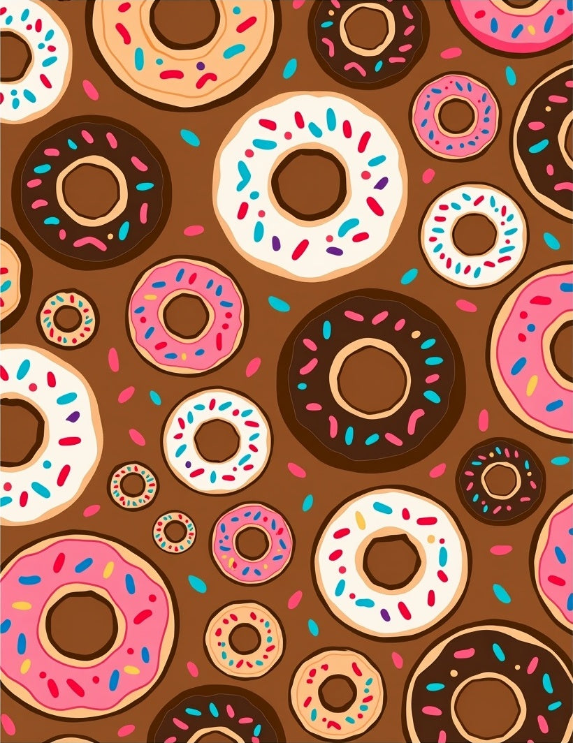 Donut Sprinkle Delight Pattern Rug