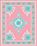 Floral medallion and border design Rug