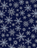 Navy Blue Snowflake Winter Wonder Rug