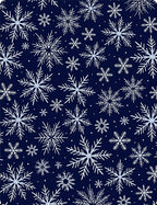 Navy Blue Snowflake Winter Wonder Rug