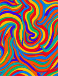 Colorful Swirls Abstract Pattern Rug