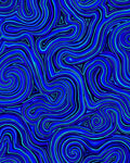 Electric Blue Swirl Lines Rug